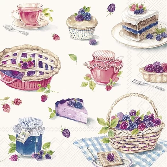 Berry and bake sütis szalvéta 3 rétegű 20 db/csomag