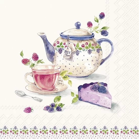Berry teatime tortás szalvéta 3 rétegű 20 db/csomag