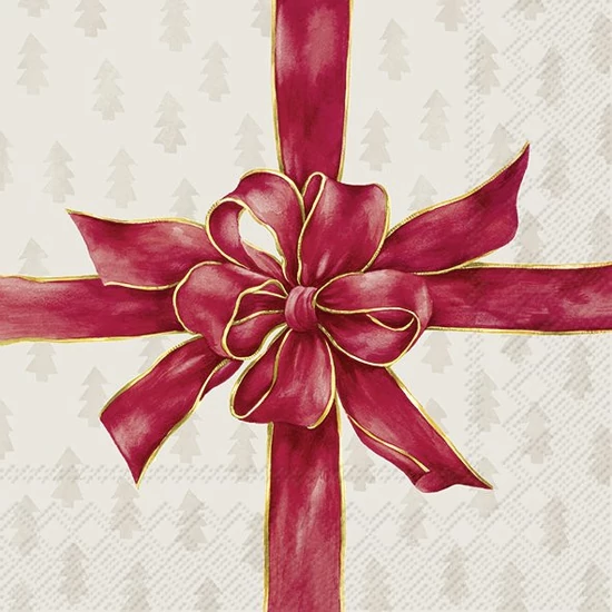 Christmas bow ünnepi masnis szalvéta 3 rétegű 20 db/csomag