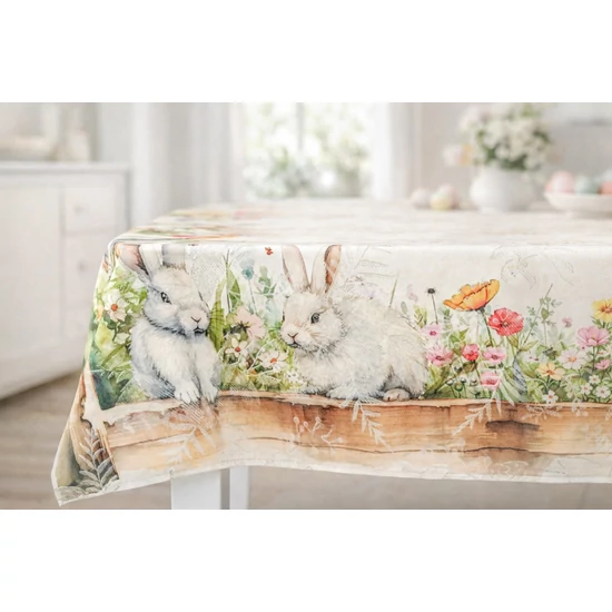 Easter Garden nyuszis asztalterítő 137x180 cm
