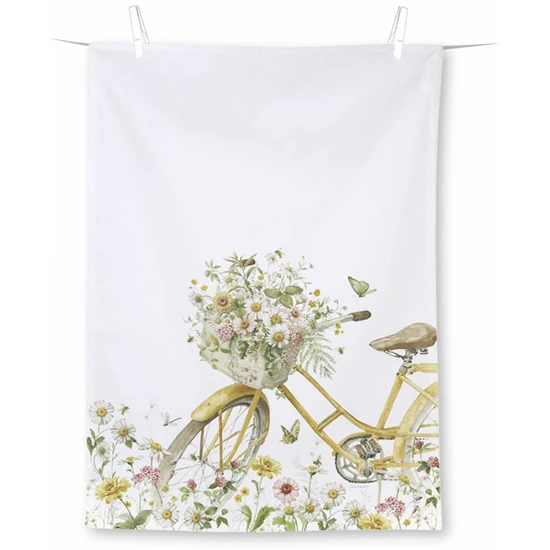 Flower bike biciklis konyharuha 50x70 cm