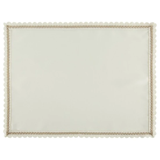 Lace csipkés peremű elegáns asztalterítő Krémszín 30x40 cm 4db