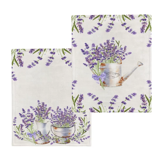 LAVANDER levendulás két részes konyharuha szett 40x60 cm