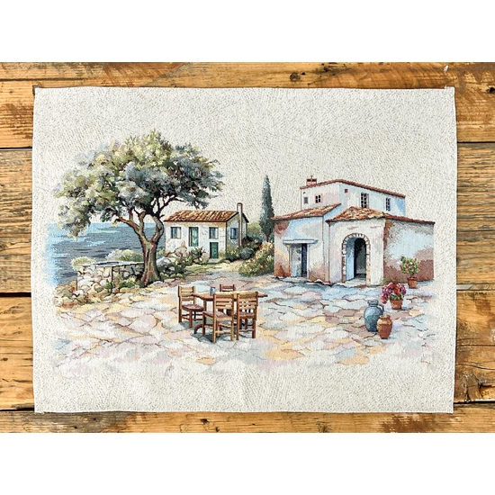 Mykonos mediterrán olivás tányéralátét 37x48 cm