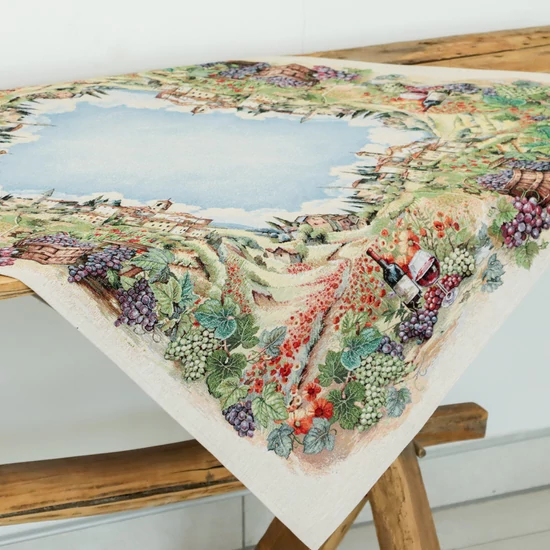 Toszkán táj gobelin asztalterítő 96x100 cm