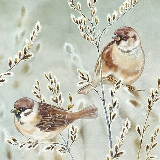 Winter melody madaras szalvéta 3 rétegű 20 db/csomag