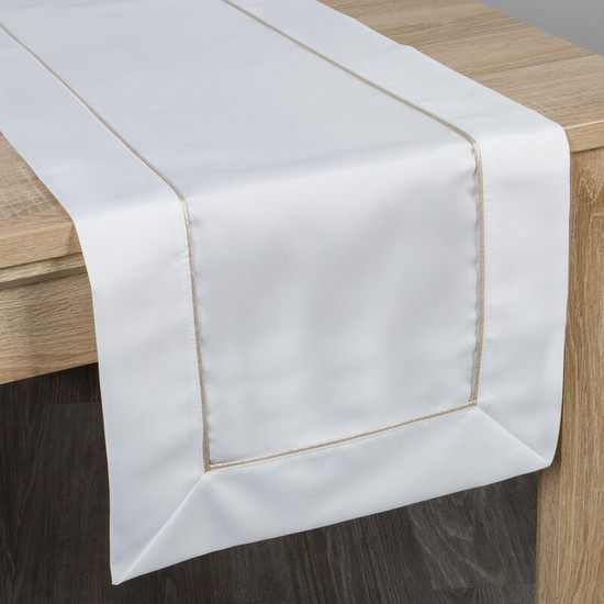 Madele asztali futó Fehér/arany 40x140 cm Madele asztali futó Fehér/arany 40x140 cm