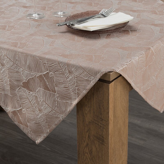 Isla banánlevél mintás jacquard asztalterítő Sötét bézs 85x85 cm Isla banánlevél mintás jacquard asztalterítő Sötét bézs 85x85 cm