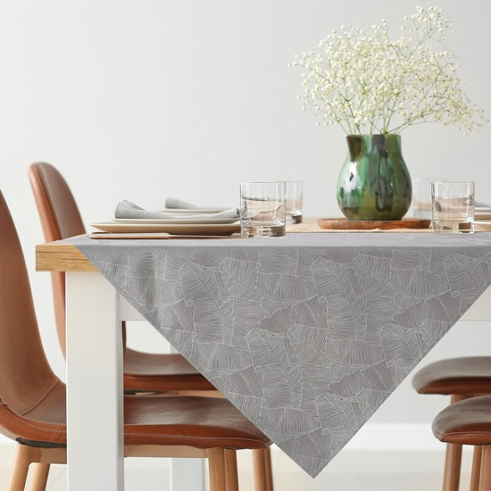 Isla banánlevél mintás jacquard asztalterítő Ezüst 85x85 cm Isla banánlevél mintás jacquard asztalterítő Ezüst 85x85 cm