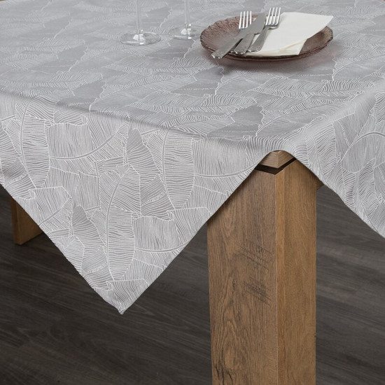 Isla banánlevél mintás jacquard asztalterítő Ezüst 85x85 cm Isla banánlevél mintás jacquard asztalterítő Ezüst 85x85 cm