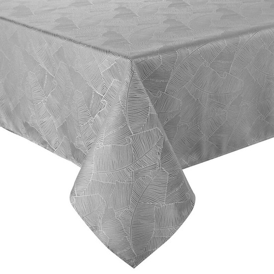 Isla banánlevél mintás jacquard asztalterítő Ezüst 140x220 cm Isla banánlevél mintás jacquard asztalterítő Ezüst 140x220 cm