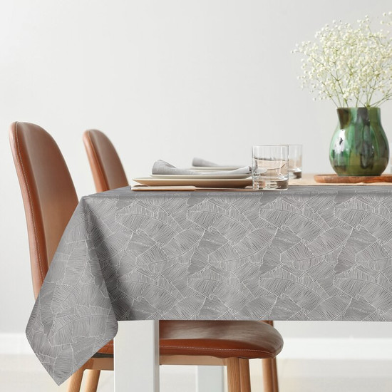 Isla banánlevél mintás jacquard asztalterítő Ezüst 140x260 cm Isla banánlevél mintás jacquard asztalterítő Ezüst 140x260 cm
