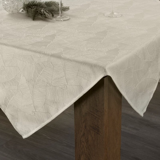 Isla banánlevél mintás jacquard asztalterítő Krémszín 85x85 cm Isla banánlevél mintás jacquard asztalterítő Krémszín 85x85 cm