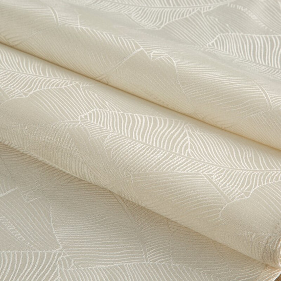 Isla banánlevél mintás jacquard asztalterítő Krémszín 140x220 cm