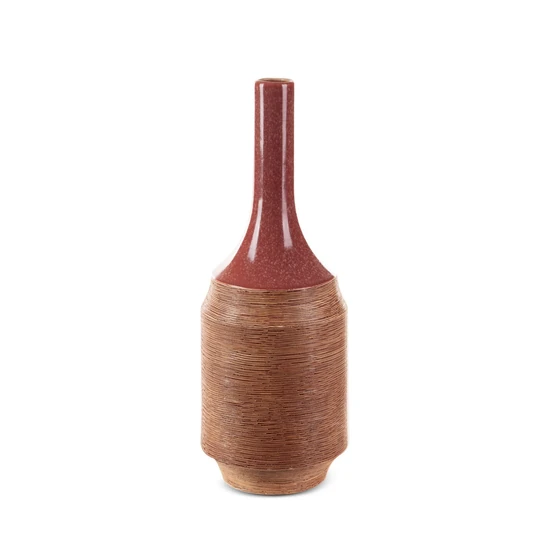 elda-keramia-vaza-piros-vilagosbarna-16-x-16-x-48-cm