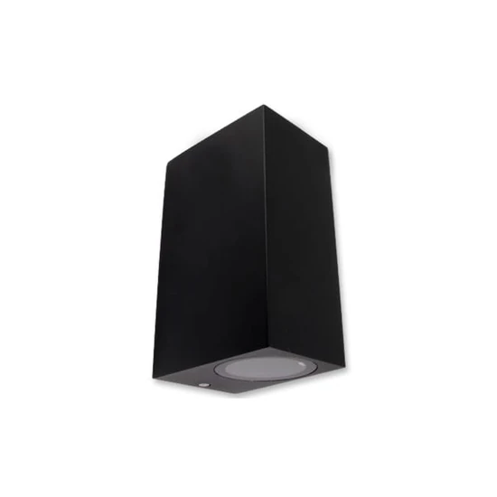 MasterLED Lida 150x92 fekete szögletes oldalfali lámpa GU10-es foglalattal