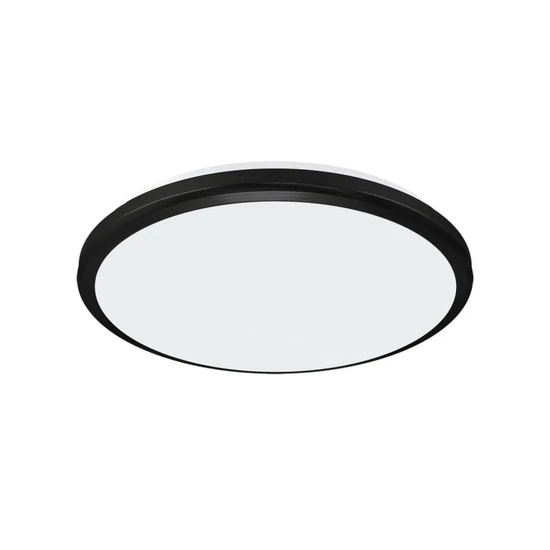 Strühm Planar 18 W-os ø265 mm kerek fekete mennyezeti lámpa IP54-es védettségű