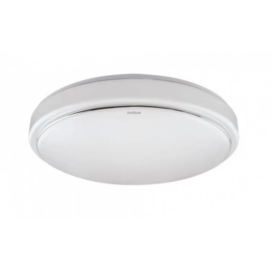 Strühm Sola 16 W-os ø325 mm kerek natúr fehér mozgásérzékelős mennyezeti lámpa IP44-es védettségű