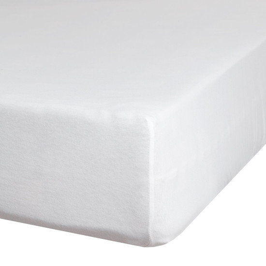 Jersey pamut gumis lepedő Fehér 90x200 cm +25 cm
