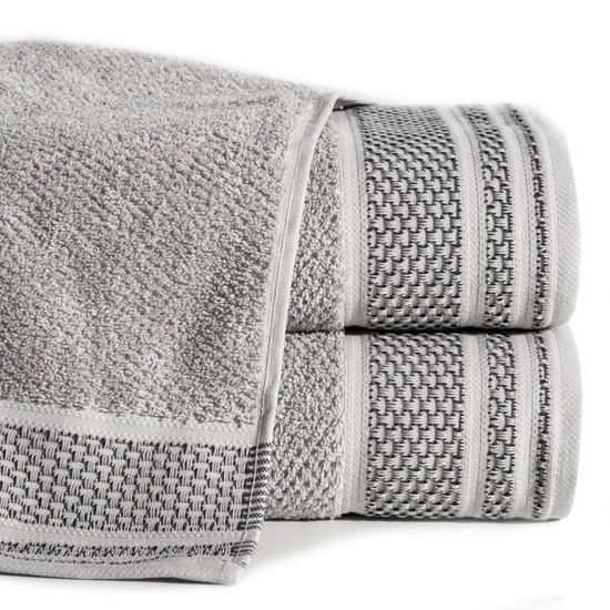 suzana-pamut-torolkozo-jacquard-mintas-szegellyel-ezust-50-x-90-cm