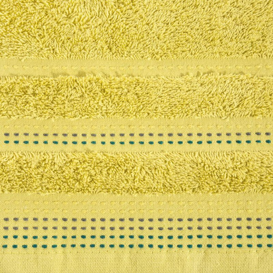Pola csíkos törölköző Mustársárga 30x50 cm