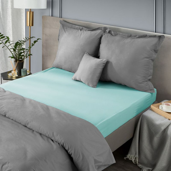 Jersey pamut gumis lepedő Menta 90x200 cm +25 cm Jersey pamut gumis lepedő Menta 90x200 cm +25 cm