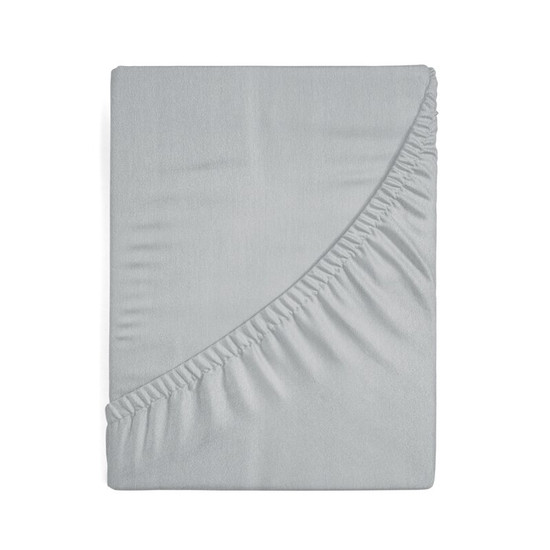 Jersey pamut gumis lepedő Világosszürke 220x200 cm +30 cm Jersey pamut gumis lepedő Világosszürke 220x200 cm +30 cm