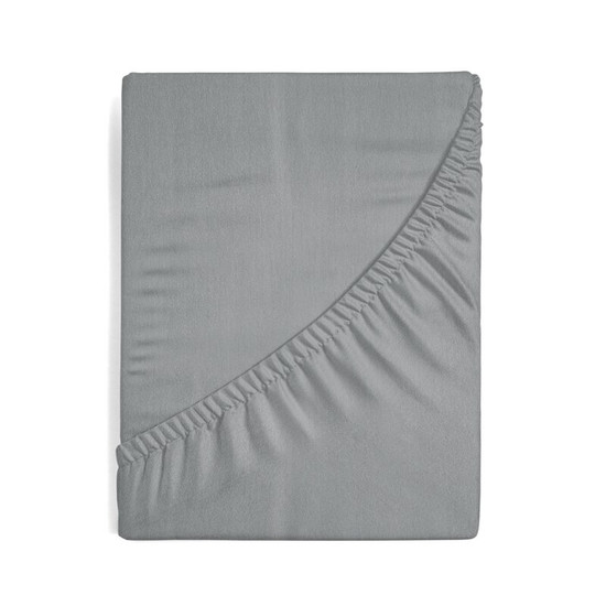 Jersey pamut gumis lepedő Acélszürke 140x200 cm +30 cm Jersey pamut gumis lepedő Acélszürke 140x200 cm +30 cm