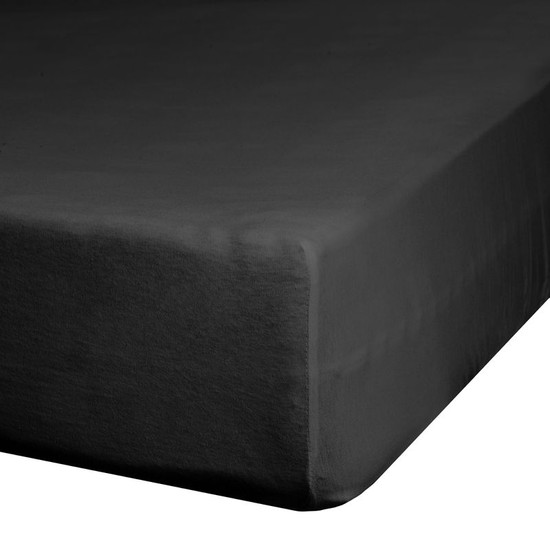 Nova3 pamut-szatén gumis lepedő Fekete 100x200 cm +25 cm