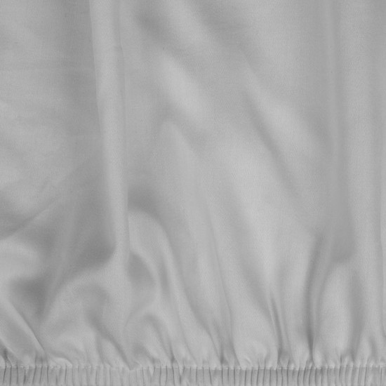 Nova3 pamut-szatén gumis lepedő Világosszürke 140x200 cm +30 cm