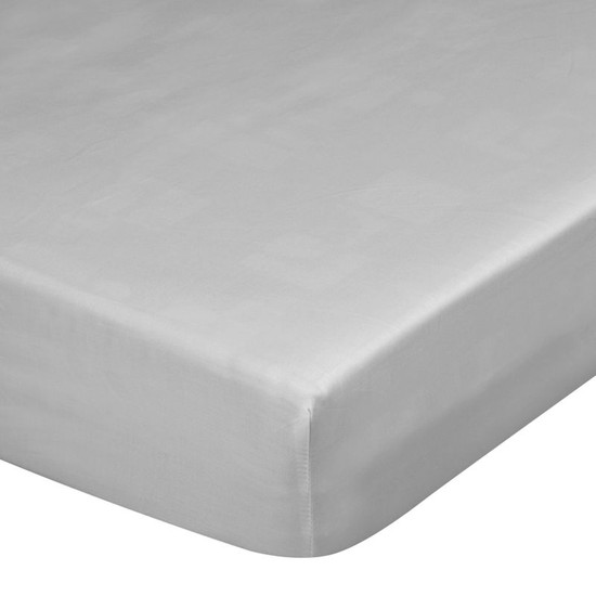 Nova3 pamut-szatén gumis lepedő Világosszürke 180x200 cm +30 cm Nova3 pamut-szatén gumis lepedő Világosszürke 180x200 cm +30 cm