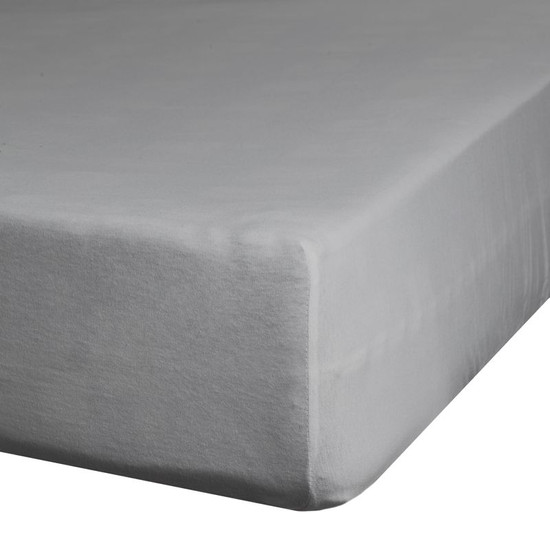 Nova3 pamut-szatén gumis lepedő Acélszürke 140x200 cm +30 cm