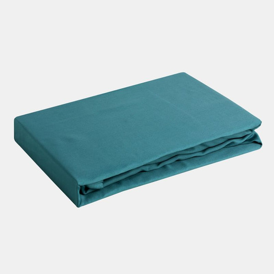 Nova3 pamut-szatén türkiz gumis lepedő 140x200 cm +30 cm