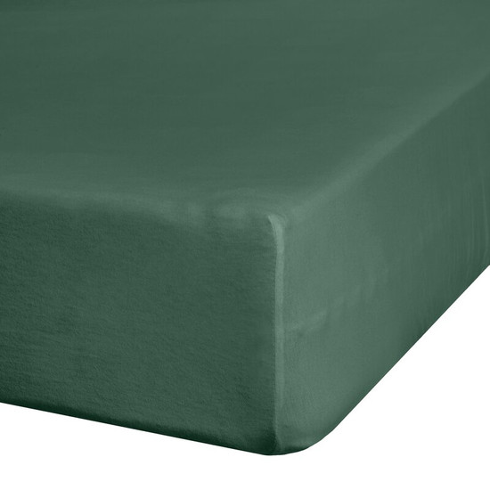 Adela jersey pamut gumis lepedő Sötétzöld 120x200 cm +25 cm Adela jersey pamut gumis lepedő Sötétzöld 120x200 cm +25 cm