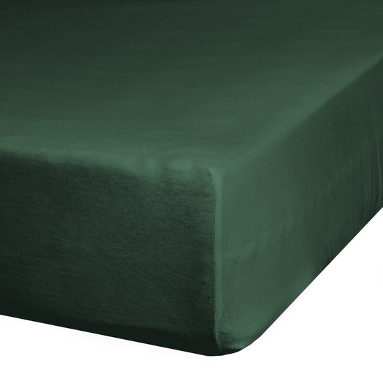 Jersey pamut gumis lepedő Palackzöld 120x200 cm +25 cm Jersey pamut gumis lepedő Palackzöld 120x200 cm +25 cm