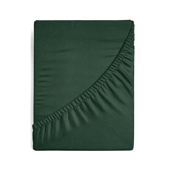 Jersey pamut gumis lepedő Palackzöld 120x200 cm +25 cm Jersey pamut gumis lepedő Palackzöld 120x200 cm +25 cm