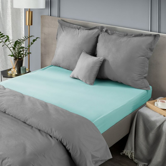 Jersey pamut gumis lepedő Menta 120x200 cm +25 cm Jersey pamut gumis lepedő Menta 120x200 cm +25 cm