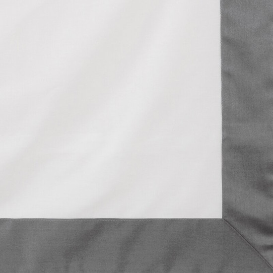Laura ágyneműhuzat kontrasztos szegéllyel Fehér/acélszürke 160x200 cm - 70x80 cm 2db Laura ágyneműhuzat kontrasztos szegéllyel Fehér/acélszürke 160x200 cm - 70x80 cm 2db