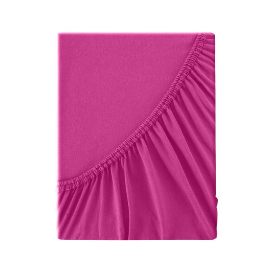 Adela jersey pamut gumis lepedő Amarant 120x200 cm +25cm