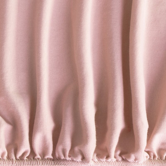 Adela jersey pamut gumis lepedő Púder rózsaszín 180x200 cm +30 cm Adela jersey pamut gumis lepedő Púder rózsaszín 180x200 cm +30 cm