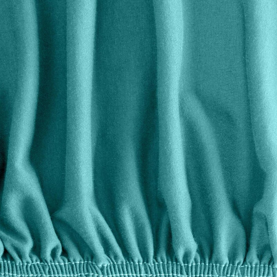 Adela jersey pamut gumis lepedő Türkiz 120x200 cm +25cm