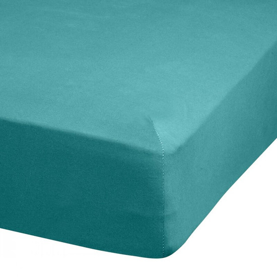 Adela jersey pamut gumis lepedő Türkiz 140x200 cm +30 cm
