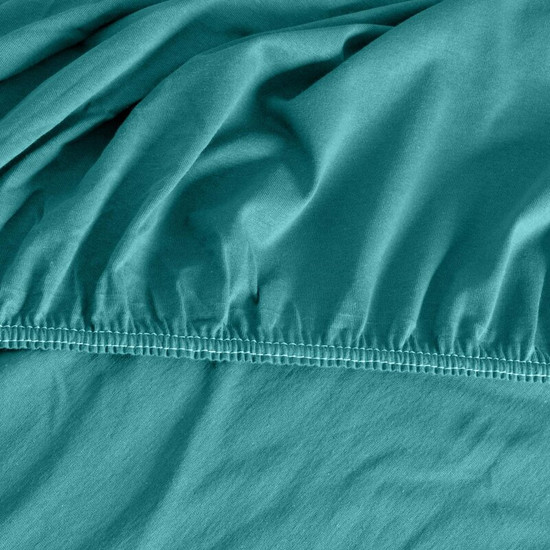 Adela jersey pamut gumis lepedő Türkiz 180x200 cm +30 cm Adela jersey pamut gumis lepedő Türkiz 180x200 cm +30 cm