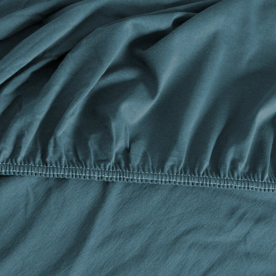 Adela jersey pamut gumis lepedő Sötét türkiz 120x200 cm +25cm Adela jersey pamut gumis lepedő Sötét türkiz 120x200 cm +25cm