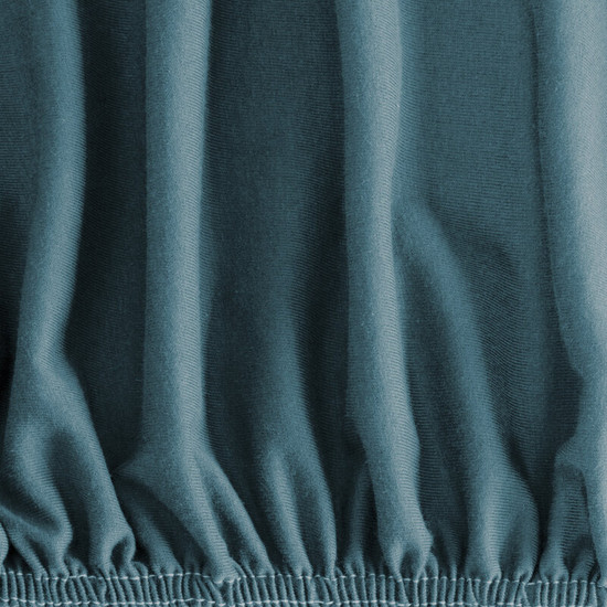 Adela jersey pamut gumis lepedő Sötét türkiz 140x200 cm +30 cm