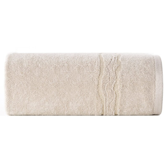 Karin pamut törölköző fényes cérnával szőtt díszítéssel Bézs 30x50 cm Karin pamut törölköző fényes cérnával szőtt díszítéssel Bézs 30x50 cm
