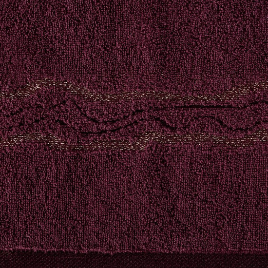 Karin pamut törölköző fényes cérnával szőtt díszítéssel Bordó 50x90 cm Karin pamut törölköző fényes cérnával szőtt díszítéssel Bordó 50x90 cm