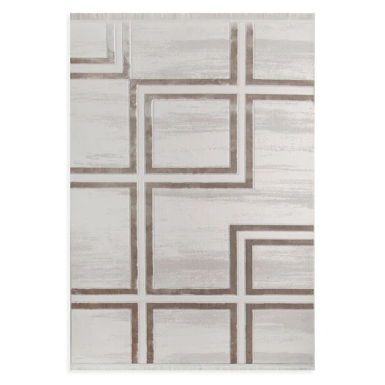 Aura12 szőtt modern szőnyeg Krémszín 120x170 mm - 9 mm