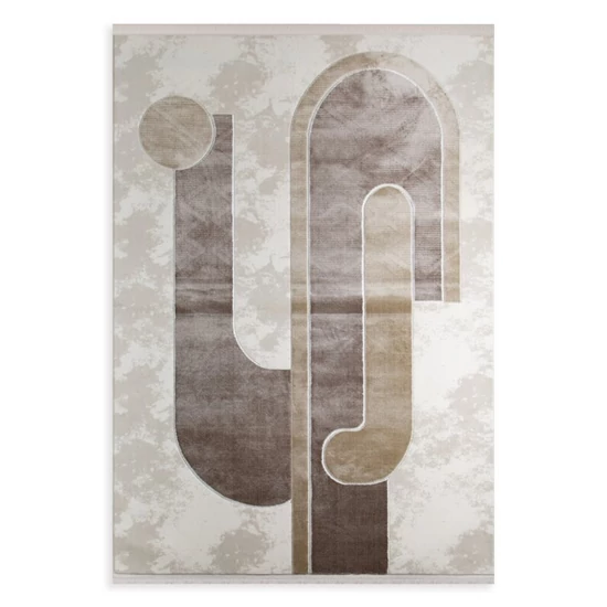 Aura7 szőtt modern szőnyeg Bézs 120x170 mm - 9 mm