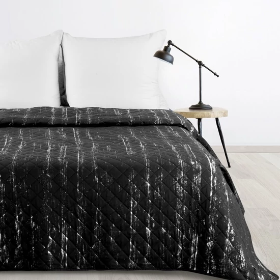Blink1 mikroszálas ágytakaró ezüst fényű mintával Fekete 170x210 cm